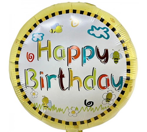 Кулька Коло Happy Birthday бджілки Кулька Коло Happy Birthday бджілки