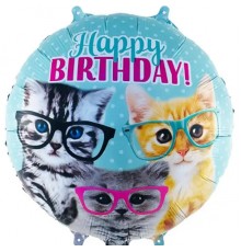 Кулька Коло Happy Birthday кошенята в окулярах