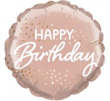 Кулька Коло Happy Birthday на рожевому золоті