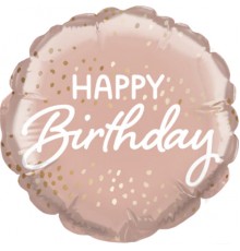 Кулька Коло Happy Birthday на рожевому золоті