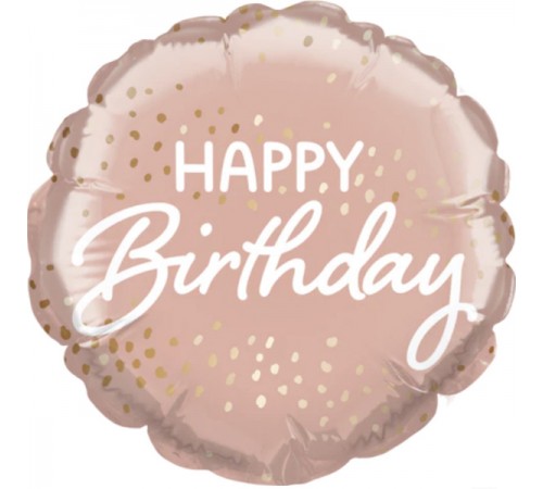 Кулька Коло Happy Birthday на рожевому золоті Кулька Коло Happy Birthday на рожевому золоті