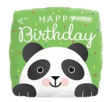 Кулька Квадрат Happy Birthday панда
