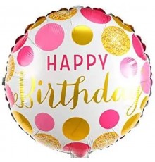 Кулька Коло Happy Birthday ніжні кружечки