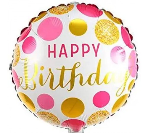 Кулька Коло Happy Birthday ніжні кружечки Кулька Коло Happy Birthday ніжні кружечки