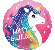 Кулька Коло Happy Birthday єдиноріг на рожевому