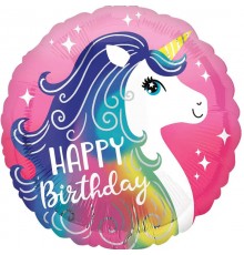 Кулька Коло Happy Birthday єдиноріг на рожевому