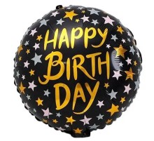 Кулька Коло Happy Birthday зірочки