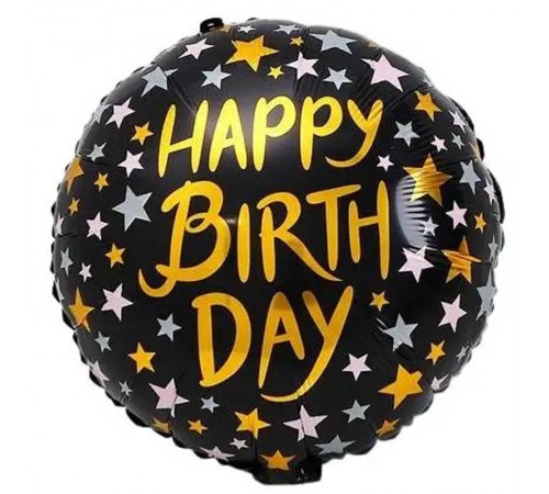 Кулька Коло Happy Birthday зірочки Кулька Коло Happy Birthday зірочки