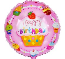Кулька Коло Happy Birthday кекси кольорові