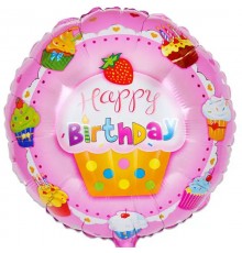 Кулька Коло Happy Birthday кекси кольорові